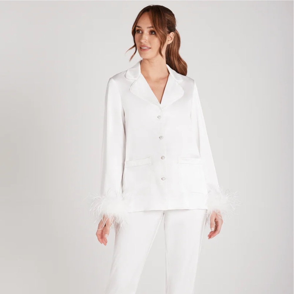 Nadine Merabi Darcie White Pajamas – S/M (US 6)